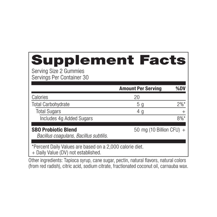 Ancient Nutrition SBO Probiotic 10 Billion CFU 60 Berry Gummies