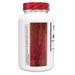 A white plastic bottle with a red seal on the cap and a red warning label on the side, photographed against a plain white background.