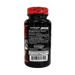 Black supplement bottle with a red seal cap, showing the back label with Blackstone Labs branding and supplement facts.
