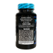 A black supplement bottle with a bright blue cap, showing the back label of a pre-anabolic precursor supplement. The label features white text, a warning section, and a blue graphic of a muscular figure.