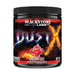 Blackstone Labs Dust X supplement container with cherry ice flavor on a white background
