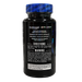 A black supplement bottle with a blue cap from Blackstone Labs and EpiCat, featuring a detailed white warning label on a white background.