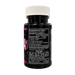 A black supplement bottle with a white ribbed cap, showing the Supplement Facts label on a plain white background.