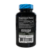 A black plastic bottle of Blackstone Labs Eucalyptus Urdiones 500 mg dietary supplement, showing the back label with supplement facts, a blue seal cap, and a barcode.