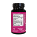 Black supplement bottle with a black cap showing the back label, featuring a bright pink section with Supplement Facts and Blackstone branding.