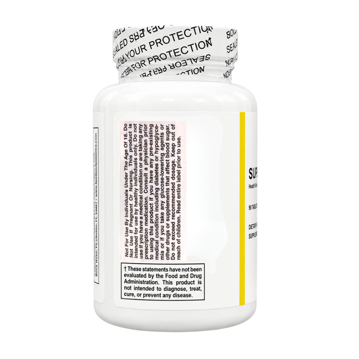 Blackstone Labs SST-1: IGF-1mg 45 Servings product warnings listed on the back of the bottle on a white background.