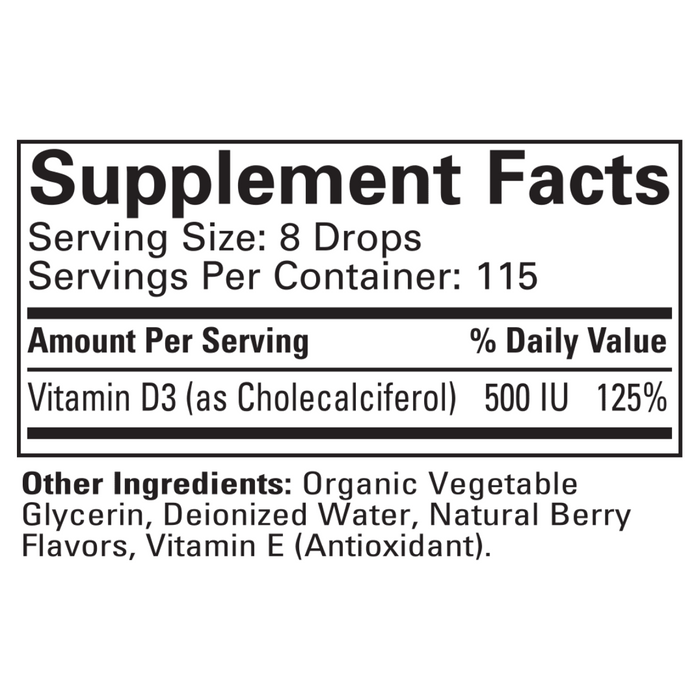 ChildLife Vitamin D3 Natural Berry 1 Fl Oz