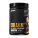 A black tub of CNDMNDS Creasize dietary supplement powder with various fruit graphics on the label, set against a plain white background.