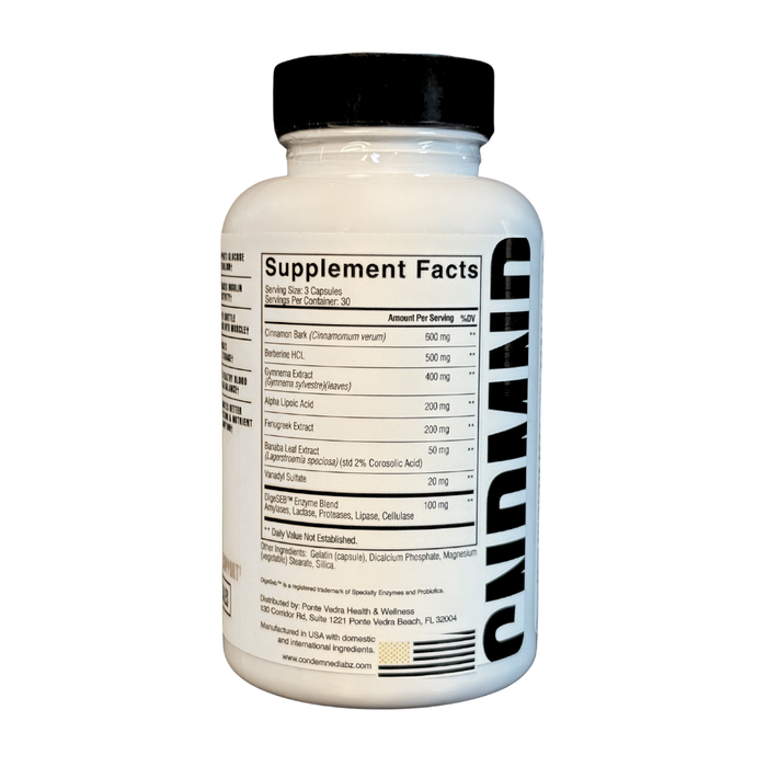 Condemned Labz HumaSlin 30 Servings Supplement bottle with label on a white background