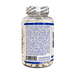 A clear plastic bottle of Hi-Tech Pharmaceuticals Vitamin C capsules, showing the white and blue label details, including a barcode and product description, on a white background.