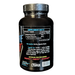 Black supplement bottle with label on a white background