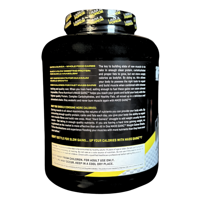 Supplement container with label on a white background