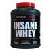 Insane Whey protein supplement container with red lid on a white background