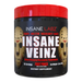 Insane Labz Insane Veinz supplement container with red lid on a white background