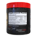 Supplement container with red lid and visible label on a white background