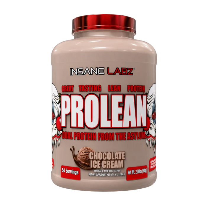 Insane Labz Prolean Protein 50 Servings in the chocolate ice cream flavor