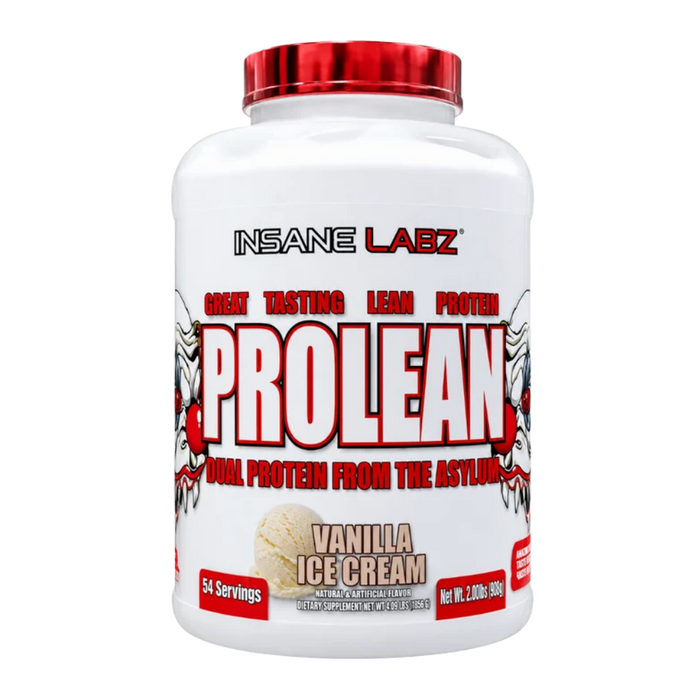 Insane Labz Prolean Protein 50 Servings in the vanilla ice cream flavor