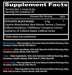 Supplement facts label for a product with various ingredients listed.