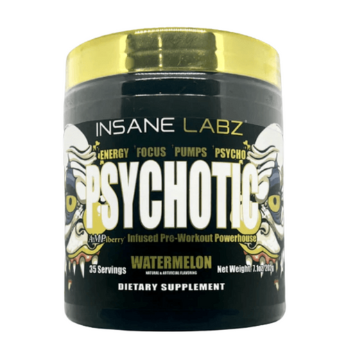 Insane Labz Psychotic dietary supplement container on a white background