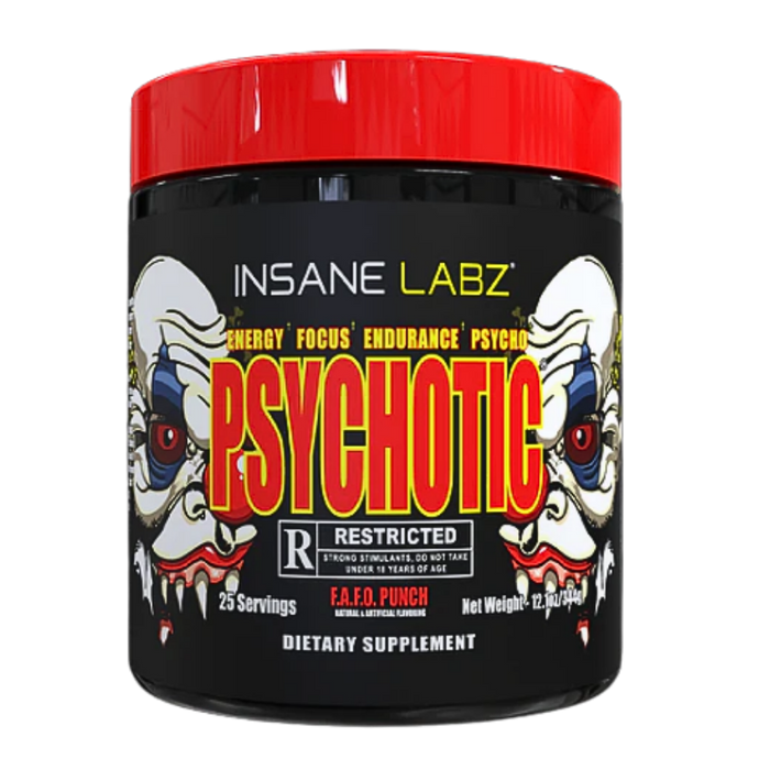 Insane Labz Psychotic Restricted Preworkout Rated R 25 Servings