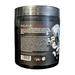 Back label of a supplement container with 'Insane Labz' branding and cartoon character on a white background.