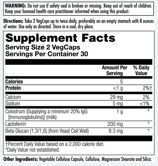 KAL Colostrum Lactoferrin 60 Capsules