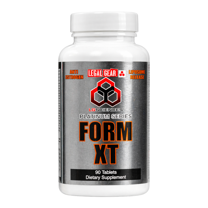Supplement bottle labeled 'FORM XT' from Legal Gear on a white background