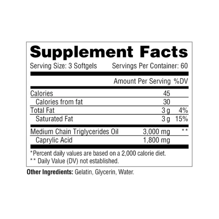 Metabolic Nutrition MCT 3000 180 Softgels