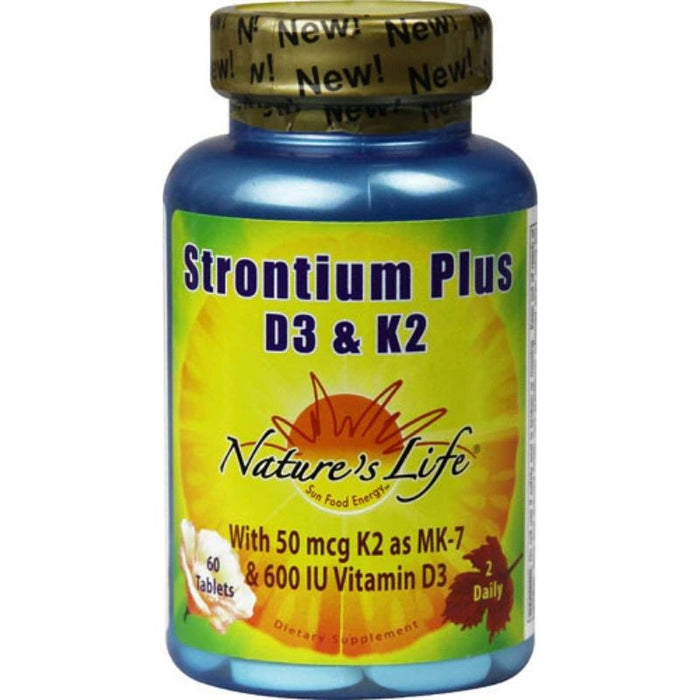 Natures Life Strontium Plus D3 & K2 60 Tabs