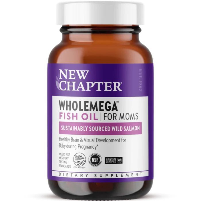 New Chapter WHOLEmega For Moms Prenatal 500mg 90 Soft Gels