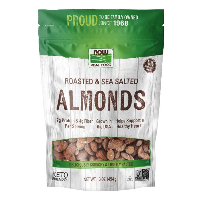 Now Foods Almonds Roasted and Salted 1 lb