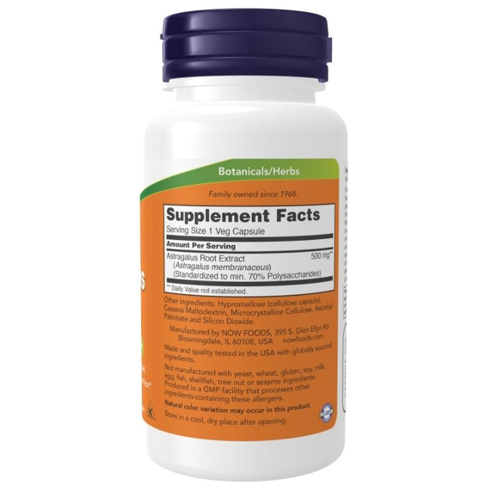 Now Foods Astragalus 500mg 100 Capsules