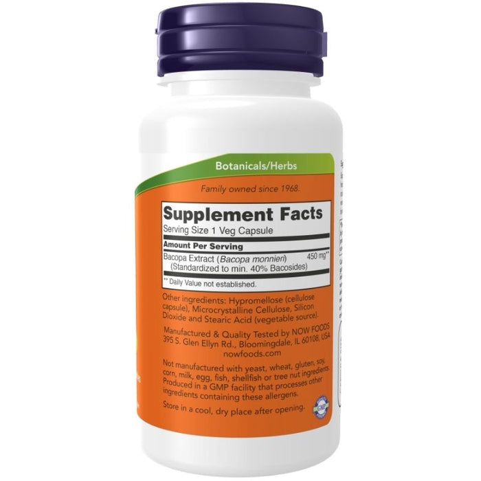 Now Foods Bacopa Extract 450mg 90 Capsules