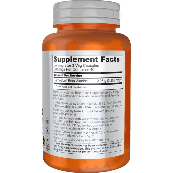 Now Foods Beta Alanine 750mg 120 Caps