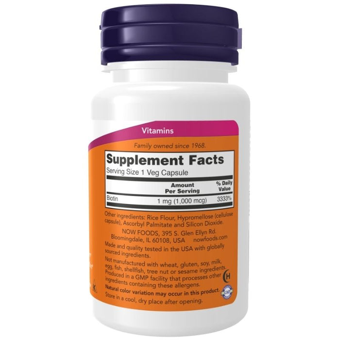 Now Foods Biotin 1,000mg 100 Veg Caps