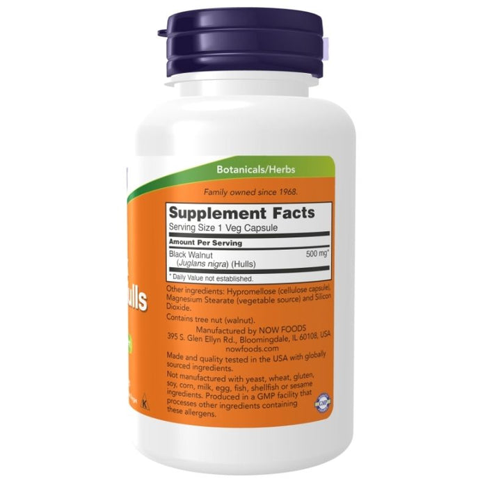 Now Foods Black Walnut Hulls 500mg 100 Capsules