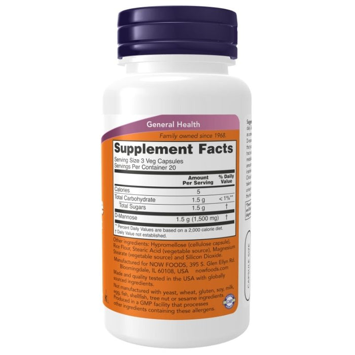 Now Foods D-Mannose 500 Mg 120 Caps