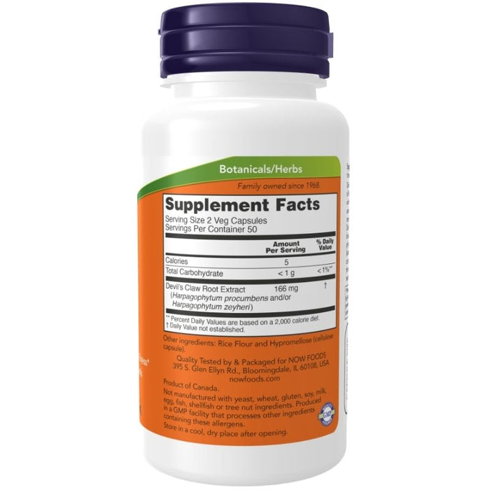 Now Foods Devil's Claw Root 500mg 100 Caps