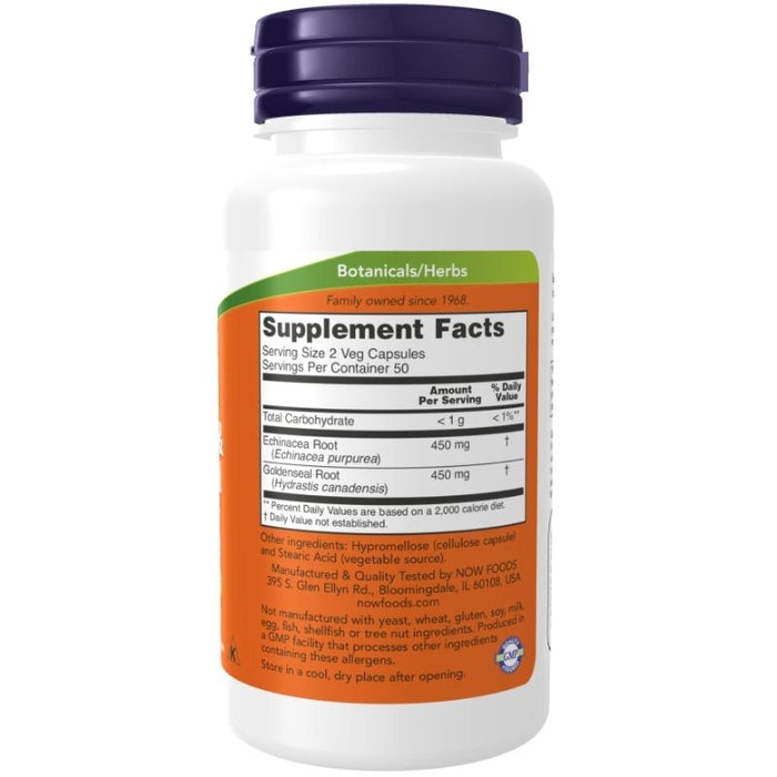 Now Foods Echinacea & Goldenseal Root 100 Caps