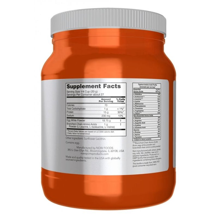 Now Foods Egg White Protein Unflavored 1.2 Lb