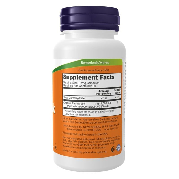 Now Foods Fenugreek 500mg 100 Caps