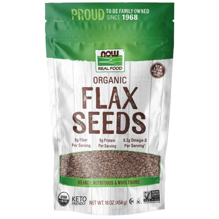 Now Foods Organic Flax Seeds 16 oz