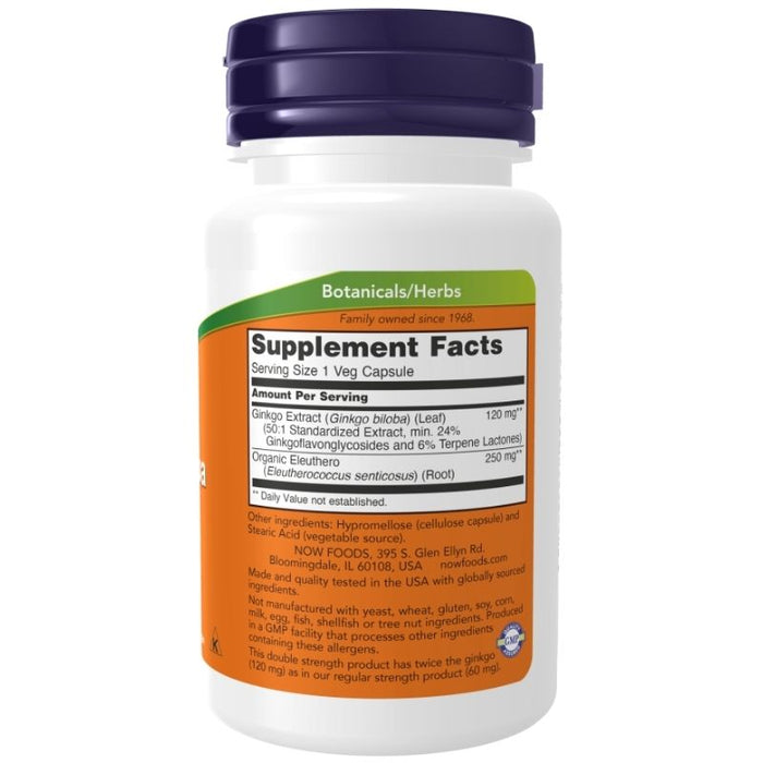 Now Foods Ginkgo Biloba 120mg 50 Veg Caps