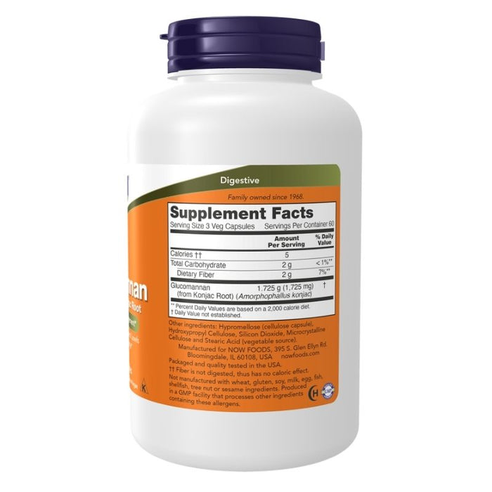 Now Foods Glucomannan 575mg 180 Capsules