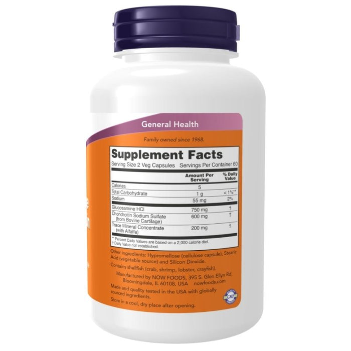 Now Foods Glucosamine & Chondroitin w/ Trace Mins 120 Caps