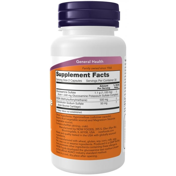 Now Foods Glucosamine & MSM 180 Capsules