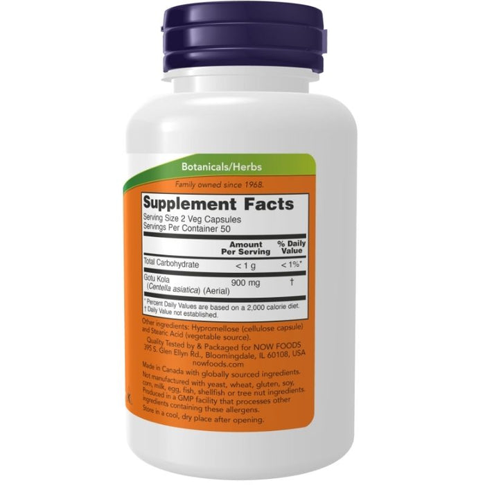 Now Foods Gotu Kola 450mg 100 Capsules