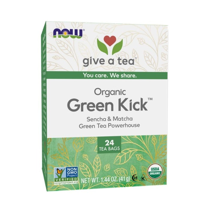 Now Foods Green Kick Sencha and Matcha Green Tea 24 Bags