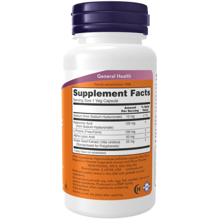 Now Foods Hyaluronic Acid 100mg 120 Veg Caps