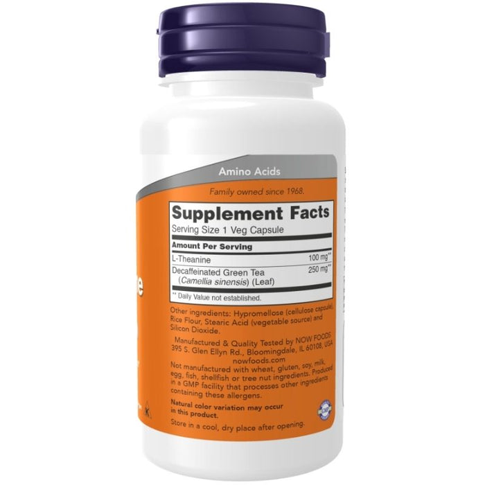 Now Foods L-Theanine 100mg 90 Veg Caps